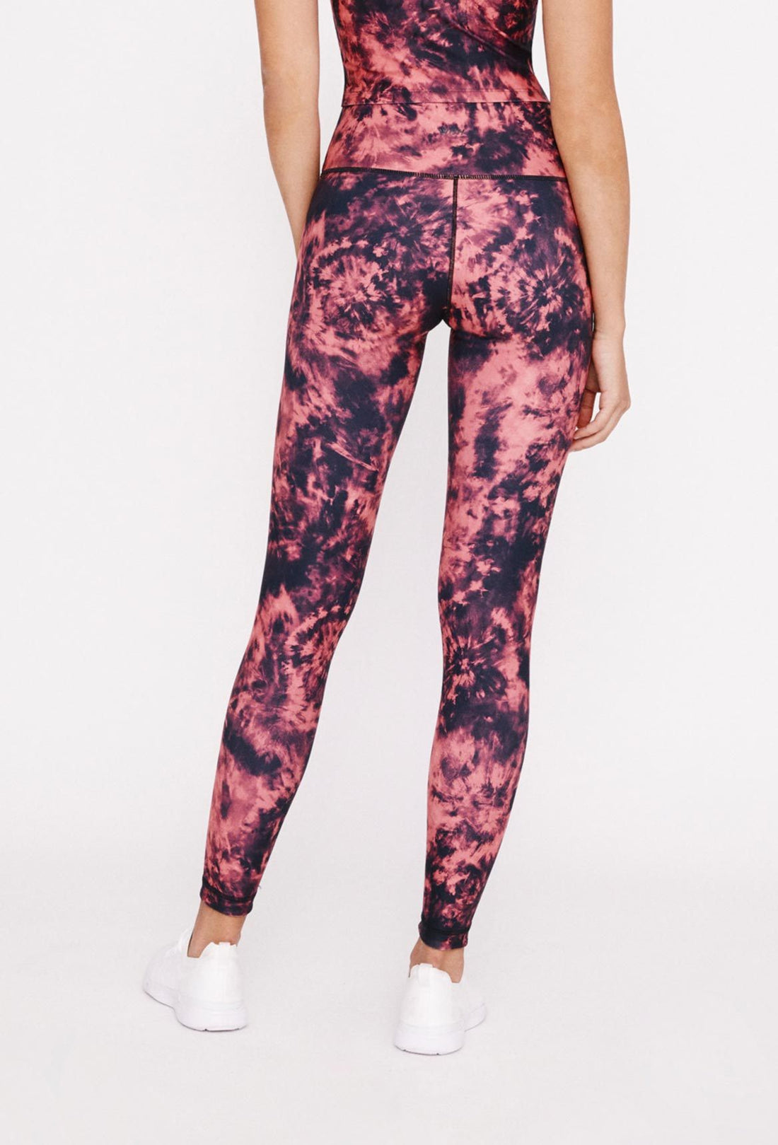 High-Waist Reversible Legging Infra Red Tie Dye