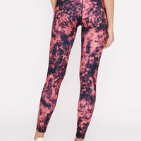 High-Waist Reversible Legging Infra Red Tie Dye