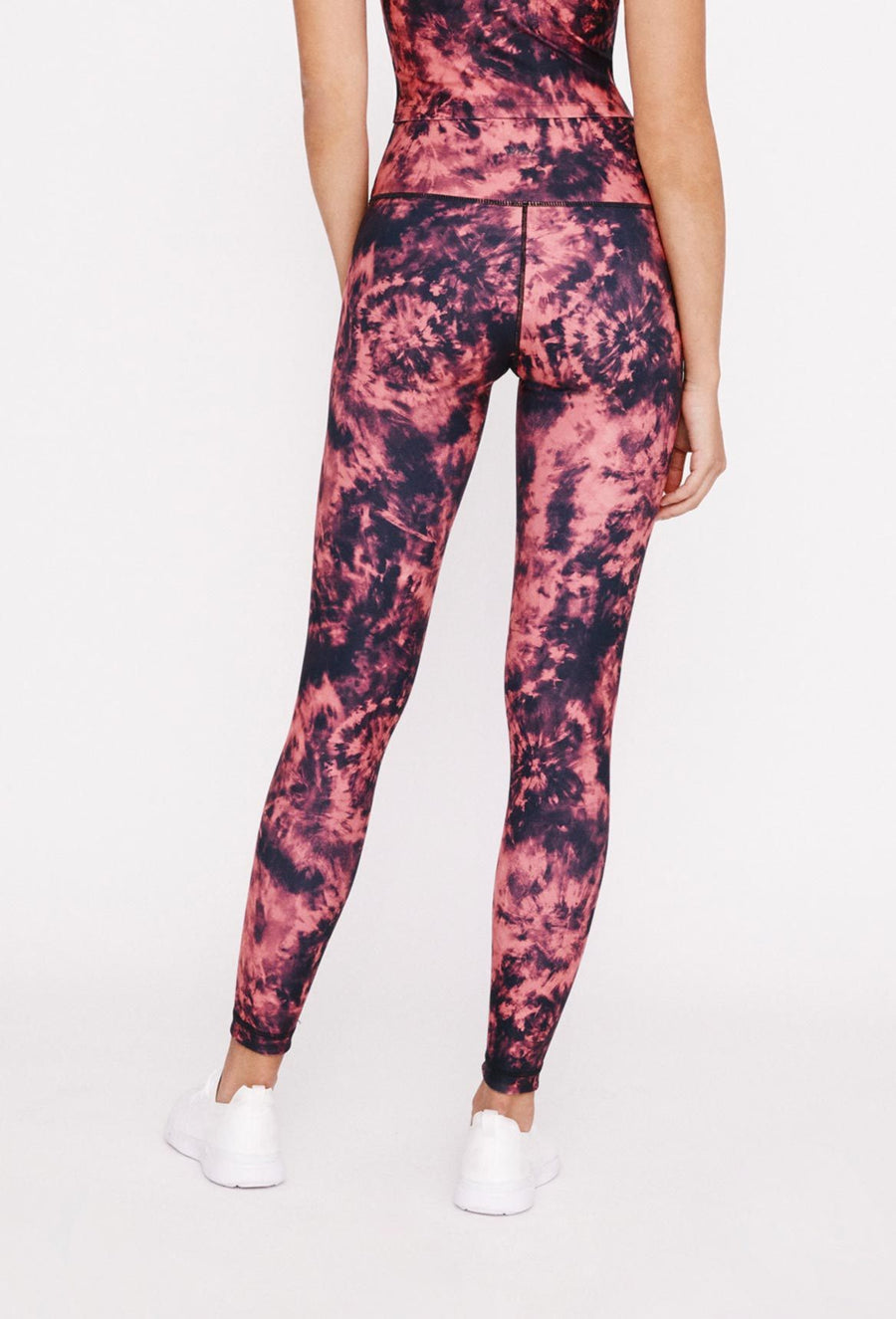 High-Waist Reversible Legging Infra Red Tie Dye