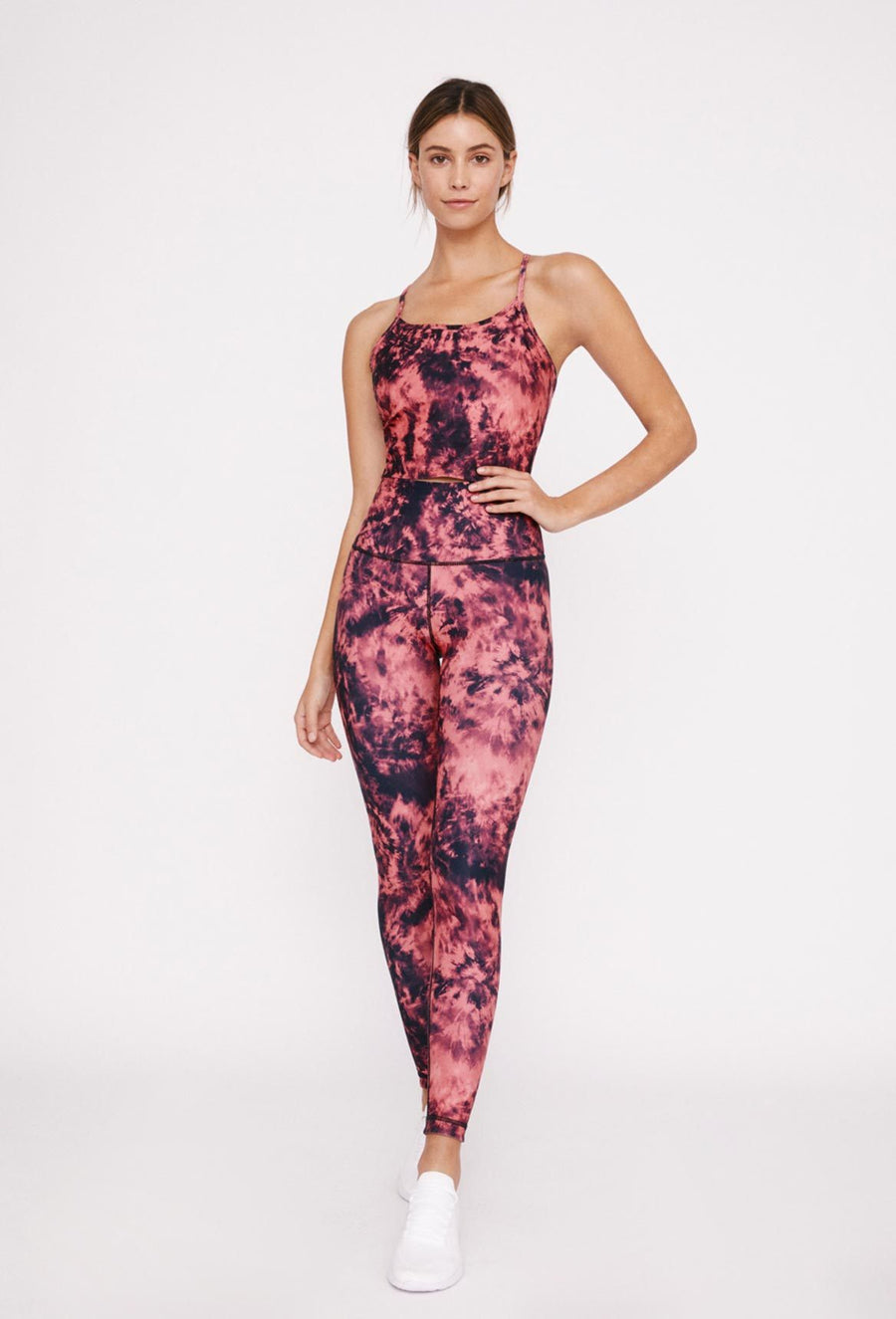 High-Waist Reversible Legging Infra Red Tie Dye