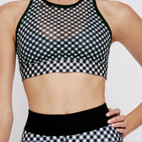 Noa Crossback Bra Black Gingham