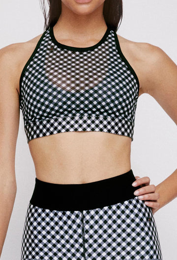 Noa Crossback Bra Black Gingham