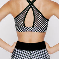 Noa Crossback Bra Black Gingham