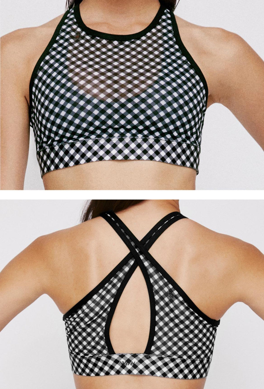 Noa Crossback Bra Black Gingham