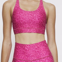 Strappy Bra Neon Pink Cheetah SHIRT W.I.T.H.-Wear It To Heart NEON PINK CHEETAH XS 