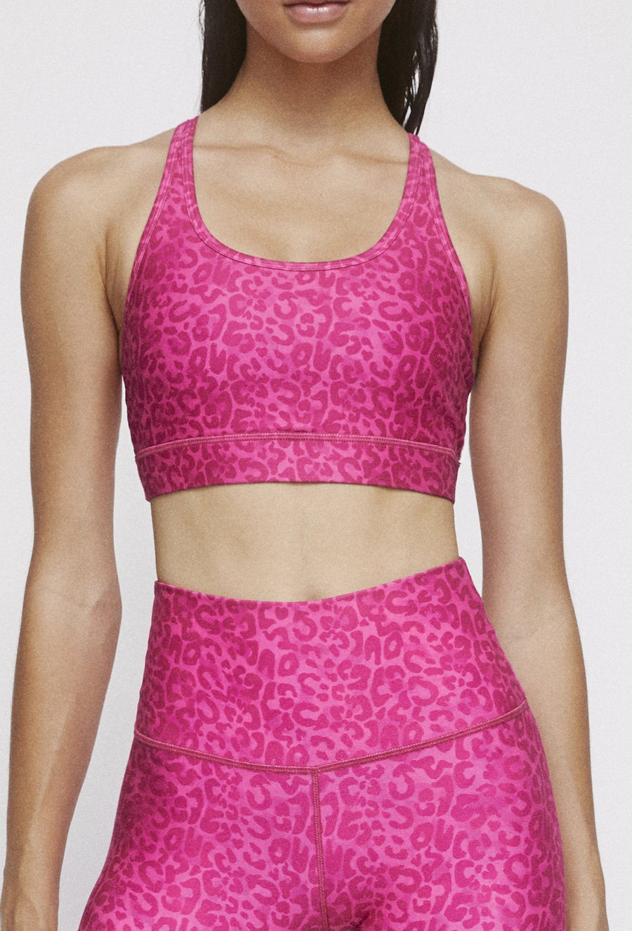 Strappy Bra Neon Pink Cheetah SHIRT W.I.T.H.-Wear It To Heart NEON PINK CHEETAH XS 