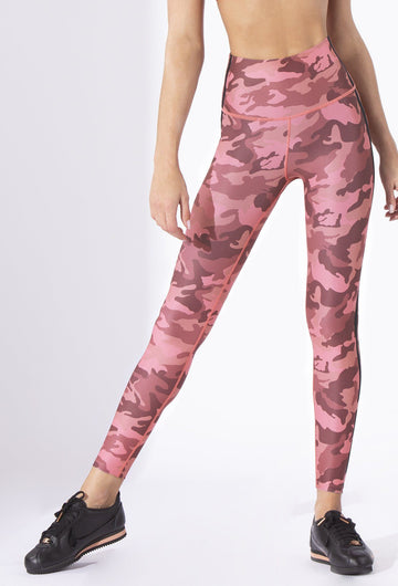 High Waisted Leggings Neon Blush Camo PANTS W.I.T.H.-Wear It To Heart NEON BLUSH CAMO XS 