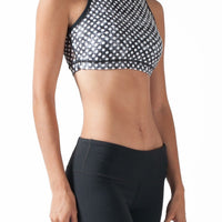 BLACK AND WHITE CLOUDY POLKA DOTS