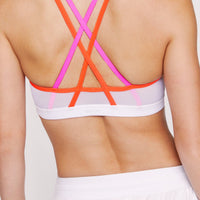 Strappy Bra White - Neon Pink - Neon Orange SHIRT W.I.T.H.-Wear It To Heart 
