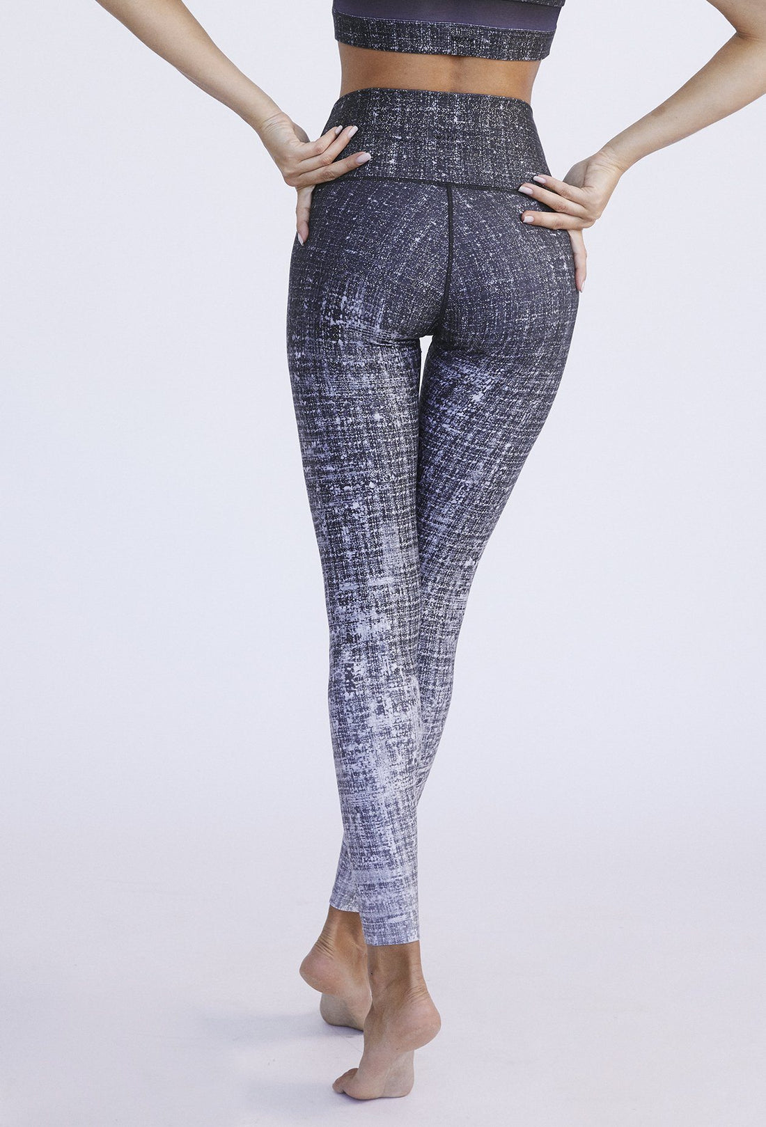 High Waisted Leggings Midnight Tweed With Foil PANTS W.I.T.H.-Wear It To Heart 