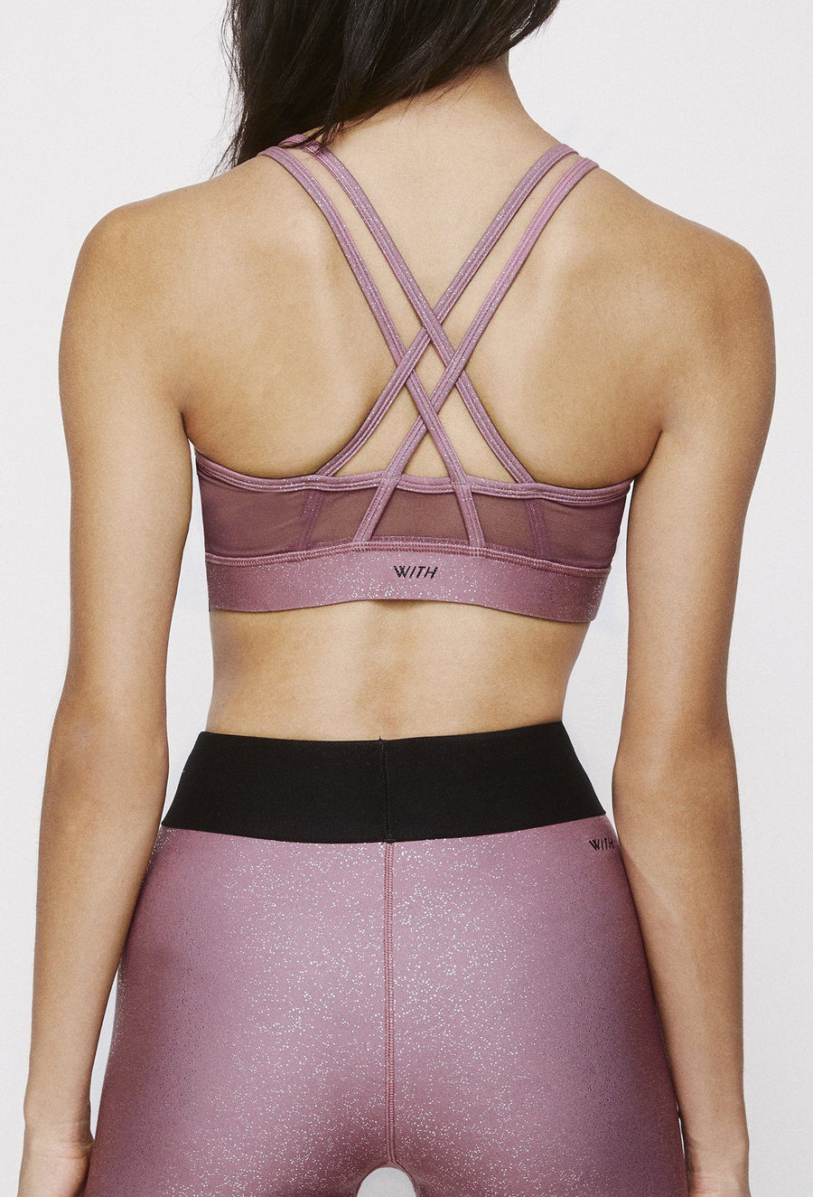 Strappy Bra Franken Pink With Stardust Silver SHIRT W.I.T.H.-Wear It To Heart 