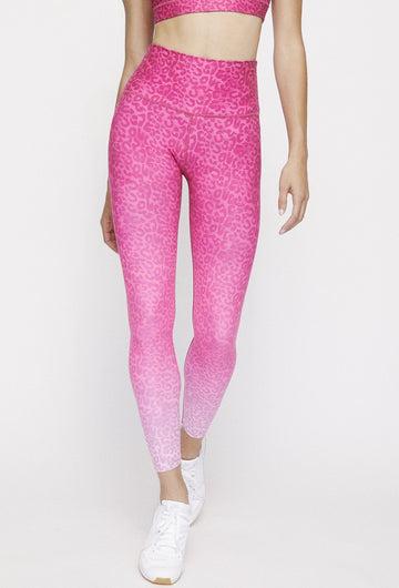 High Waist Reversible Leggings Neon Pink Cheetah - Neon Pink Camo PANTS W.I.T.H.-Wear It To Heart NEON PINK CHEETAH XS 