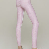 High-Waist Reversible Legging Pink Derby Stripe