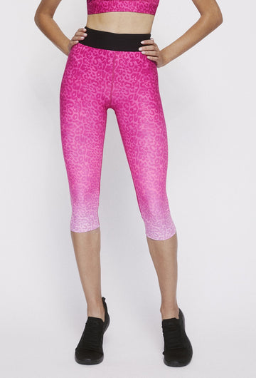 Iggy Capris Neon Pink Cheetah PANTS W.I.T.H.-Wear It To Heart NEON PINK CHEETAH XS 