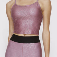 Avery Cropped Tank Franken Pink With Stardust Silver SHIRT W.I.T.H.-Wear It To Heart FRANKEN PINK XS 