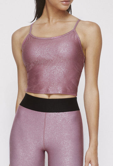 Avery Cropped Tank Franken Pink With Stardust Silver SHIRT W.I.T.H.-Wear It To Heart FRANKEN PINK XS 