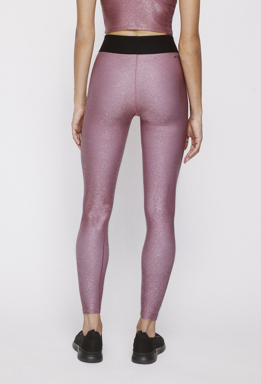Iggy Leggings Franken Pink With Stardust Silver PANTS W.I.T.H.-Wear It To Heart 