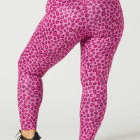 Rebel High Waist Legging Pink Foil Cheetah