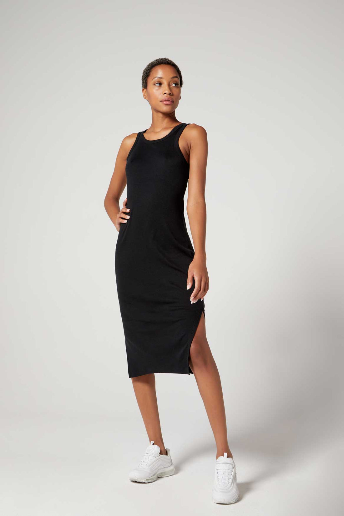 Jane Rib Dress Jet Black Wear It To Heart Jane Rib Dress Jet Black Wear It To Heart